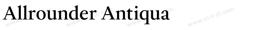 Allrounder Antiqua字体转换
